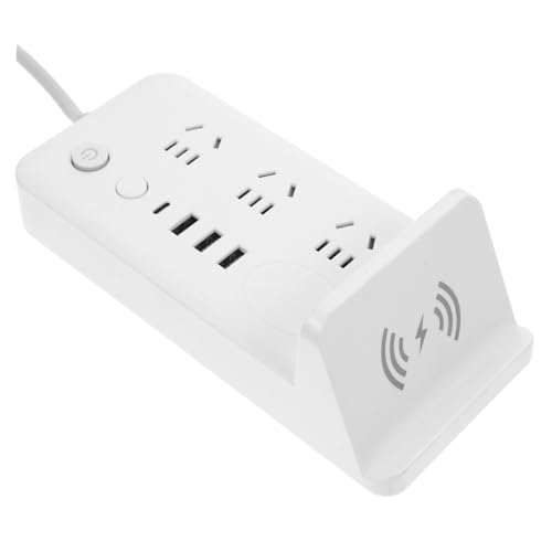 Regleta con carga inalámbrica NUOBESTY y triple puerto USB para el hogar y la oficina