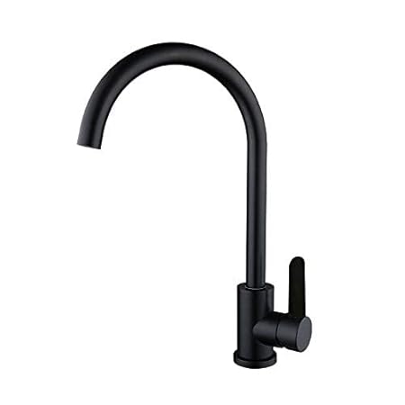 Simba Table Mounted Kitchen Sink Mixer with Connecting Hoses and Installation kit (Fusion, Black)