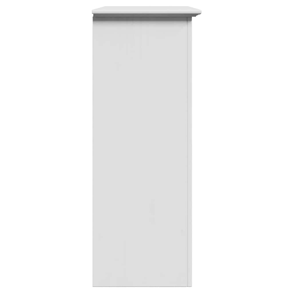 Armadio da corridoio, bianco, 80 x 35 x 90 cm, con spazio per corridoio, camera da letto e cameretta dei bambini, in legno di pino rustico con 2 ante e cassetti, salvaspazio, durevole, design