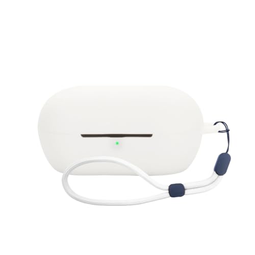 Image of WELCROS Soft Silicone Case Cover for Sony WF-C710N | C710NSA with Lanyard (White)