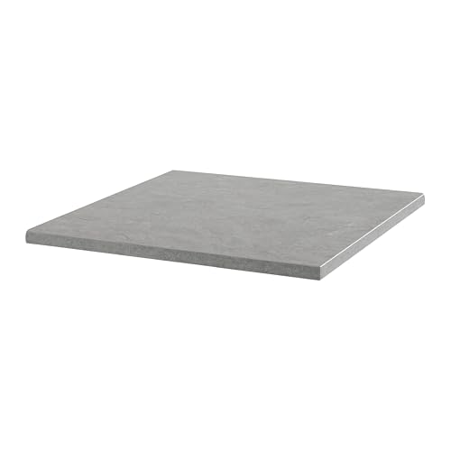 Oviala Plateau de Table carré stratifié 60 x 60 cm béton ciré