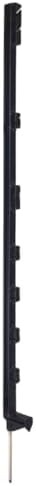 Doblit 105cm Poly Post 3FT Plastic Fencing Stake | Reinforced Mobile Electric Fence Poles | Features 40mm Tape Clips (Black, Pack of 20)