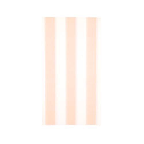 Image of Bonjour Fete Peach Cabana Stripe Paper Guest Towels | Disposable, 3-Ply Napkins | Premium Party Supplies & Decor | Holidays, Kids Themed Birthday Parties., Girl | Pack of 20, 4.25 inch x 7.75 inch