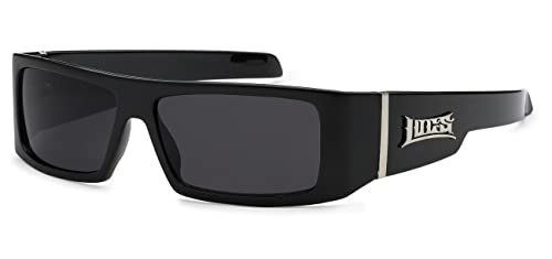 6 Pack HARDCORE LOCS Sunglasses | BLACK Designer Gangster Cholo Mad Dog Shades3