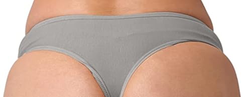 Image of pavvoin Women's Plain Cotton Blend Thong mid Rise Panty