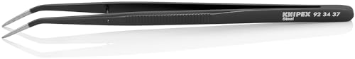 KNIPEX Universalpinzette schwarz lackiert Geriffelt 155 mm, 92 34 37 – Ansicht 1