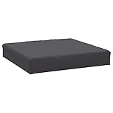 vidaXL Anthracite Floor Cushion - 60x60x6 cm - Fabric Construction - Plush Comfort for Lounge & Porch - Classic Design - Lightweight & Portable