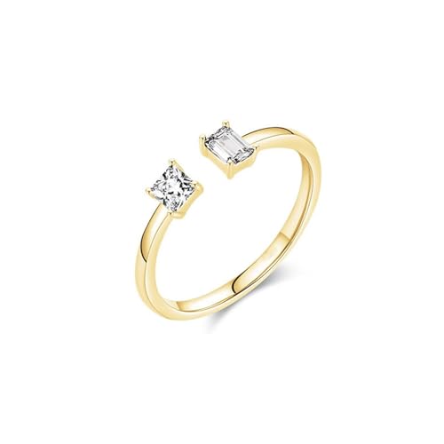 Bague fiançailles or et argent 925 style vintage géométrique