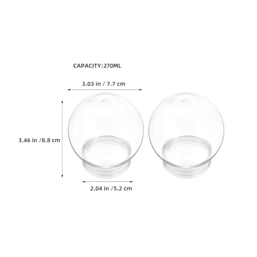 Bolas de Nieve de Plástico Rellenables Sin Fugas para Manualidades 3