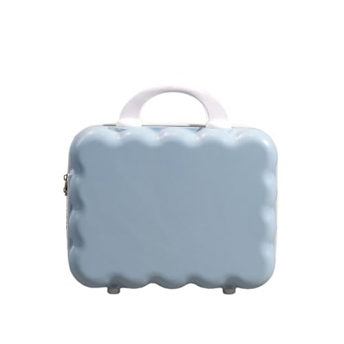 Lamantt14インチスーツケース、大容量化粧品ケース/化粧バッグ/、ミニ収納バッグ、ポータブル、防塵、通勤や出張に実用的な収納 (水色)