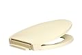 Centoco Elongated Toilet Seat Soft Close, Closed Front with Cover, Premium Seat, Plastic, Made in the USA, 1700SC-416, Biscuit