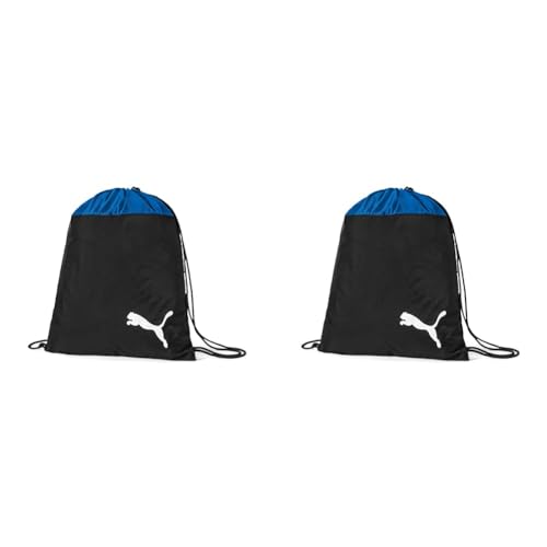 PUMA teamGOAL 23 Gym Sack Bolsa De Cuerdas, Unisex-Adult, Electric Blue Lemonade Black, OSFA (Paquete de 2)