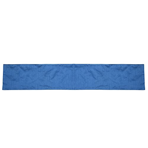 Image of E-EZRA Premium Raw Silk Table Runner for Centre Table / Coffee Table / 4 Seater / 6 Seater Dining Table (72 Inch, Turquoise)