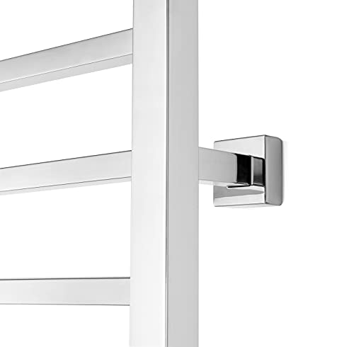 Warmlyyours Tw-Sr08Ps-Hp 8-Bar Sierra Electric Heated Bath Towel Warmer Rack, Dual Connection, Hardwired And Plug-In, Wallmountable, Programmable Timer, Stainless Steel, Polished Stainless #TOP2