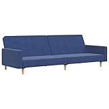 sofa cama azul oscuro Puedes empujar los dos cojines del respaldo separados parcialmente o hacia abajo, para crear un lugar ideal para una siesta o una cama doble.Este sofá cama con un diseño moderno se adapta a cualquier hogar.