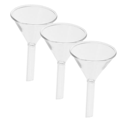 TIDTALEO 3 Stück Glas Labortrichter Kurzstielig