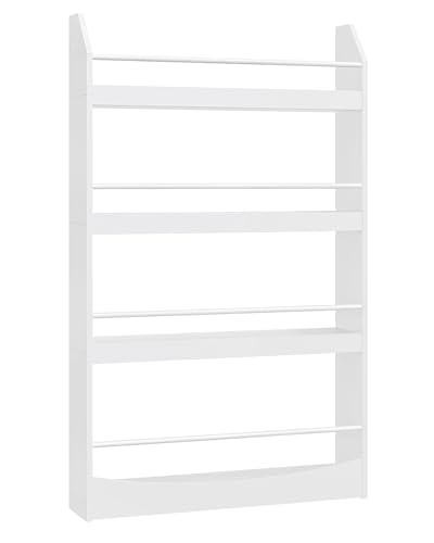 CHOEZON Bibliothèque Murale à 4 Niveaux pour Enfant, 60 cm Étagère à Livres Suspendue pour Chambre d’Enfant, Organisateur pour Jouets, Présentoir pour crèche, Salle de Jeux, Blanc DMCW13WB – vue 9