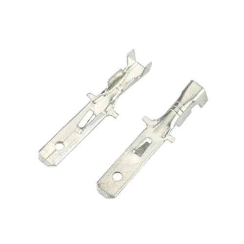 ZGPOSQKZSC 100 PCS 4.8 Series Automotive Connectors Connector Terminal 4.8mm tin-plated extension DJ612-4.8B