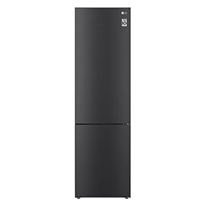LG GBP62MCNAC, klasse A, 384 L, koel-vriescombinatie, Total No Frost, koelkast met vriesvak, deurCooling+, laag geluidsniveau, 59,5 x 67,5 x 203 cm, mat zwart [energieklasse A]