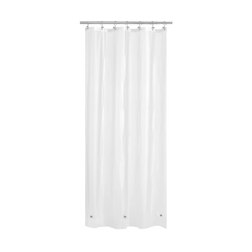 Image of Mrs Awesome Stall Shower Curtain Liner 36x72, PEVA Plastic Shower Liner for Bathroom Lightweight & Waterproof, 36 x 72, Frost
