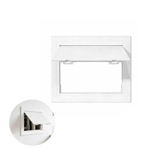 Access Panel 100x150 mm Inspection Hatch Plastic Fuse Box Cover Paintable ABS Panel for Wall & Ceiling Conceals Pipes Wires Meters Flush Fit Access Door Easy Access for Service Hatch