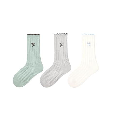 Toddler Girl Crew Socks Soft Breathable Ruffle Socks