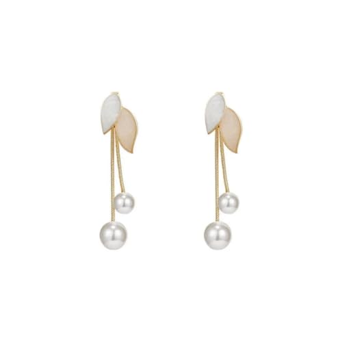 Image of Elegant Drop Pearlfect Earrings for Womens | Classic Pearl Dangle Jewelry