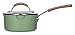wok Pot de lait antiadhésif en aluminium de 18cm avec couvercle en silicone en forme de Y Poignée de soupe Pot de cuisson Pot de cuisson à induction Cuisinière Vert Sauce Pot