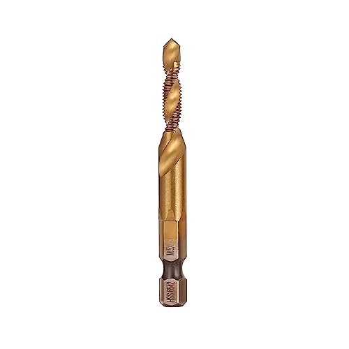 Hss 6542(M2) Combination Tap Bit Set (6 Pieces) With 6.35Mm Hex Shank Titanium Coated M3 M4 M5 M6 M8 M10 Bit #TOP4