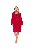 HOMELOVER Damen Kurz Bademantel aus Velvet mit Kapuza, Weich und Saugstark aus 100% Türkische Bio-Baumwolle, Oeko-Tex 100, Oeko-Tex Made in Green and GOTS Zertifiziert… (S, Rosa Pink)