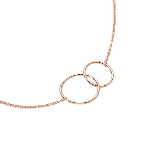 Collier BFF pour filles avec 2 cercles imbriqués cadeau d'anniversaire