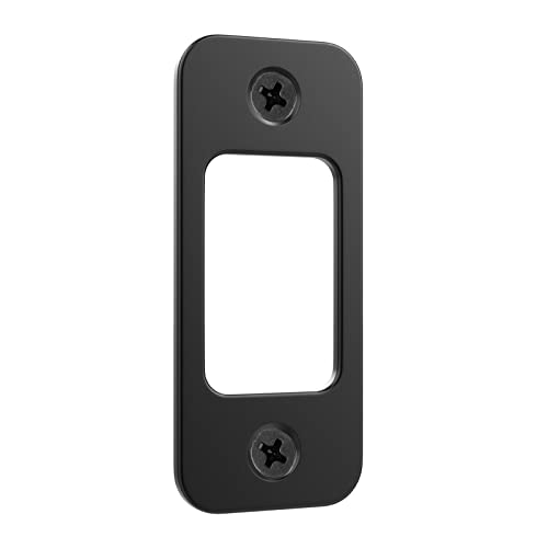 Deadbolt Strike Plate Door Backplate 1 x 2 1/4 Round Corner -(1-Pack)