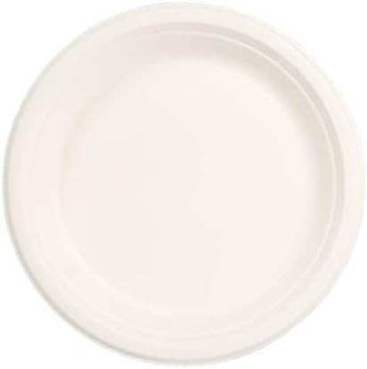 Stalkmarket 100% Compostable Natural Plant Fiber Plate, 6-Inch, 1000-Count Case