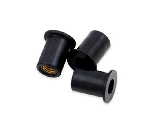 Well-Nuts set de 50 tacos de goma expansivos con tuerca interna para tornillos de moto