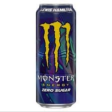 Monster Energy Drink Zero Sugar Lewis Hamilton Edition, 500ml Can, High Caffeine Energy Drink