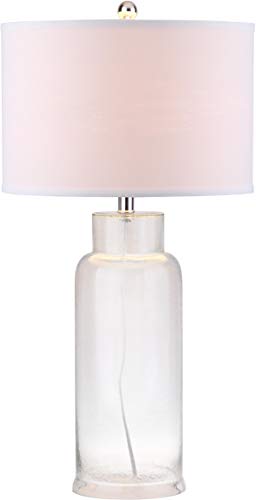 Safavieh Lighting Collection Glass Bottle Clear 30-Inch Bedroom Living Room Home Office Desk Nightstand Table Lamp Set Of 2 (Led Bulbs Included) #TOP7