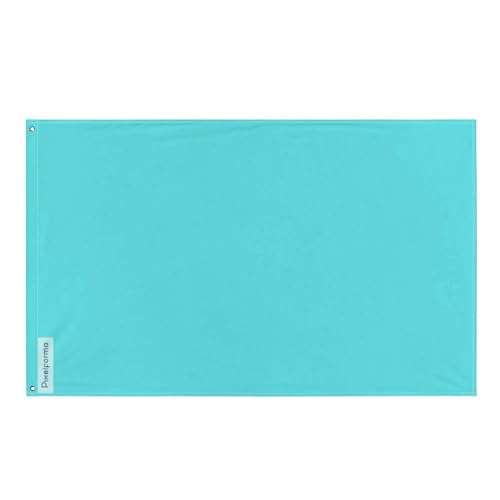 Drapeau bleu turquoise robuste avec œillets pour mât