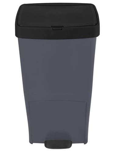 Jardin202 - Cubo de Basura o Reciclaje 70L Premium: 3 Compartimentos para Gestión Eficiente de Residuos | Ecológico. Duradero | 70 litros (Negro)