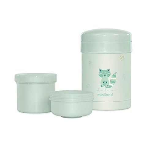 Termo Miniland Thermetic Dolce Mint de 700ml con doble capa de acero y herméticos interiores Cover