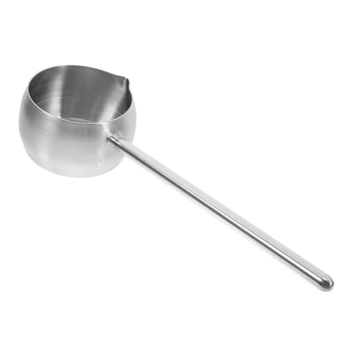 KAILIKETIY ステンレス製 油用お玉 軽量耐久 長柄設計 キッチン用水ひしゃく 調理 家 飲食店向け