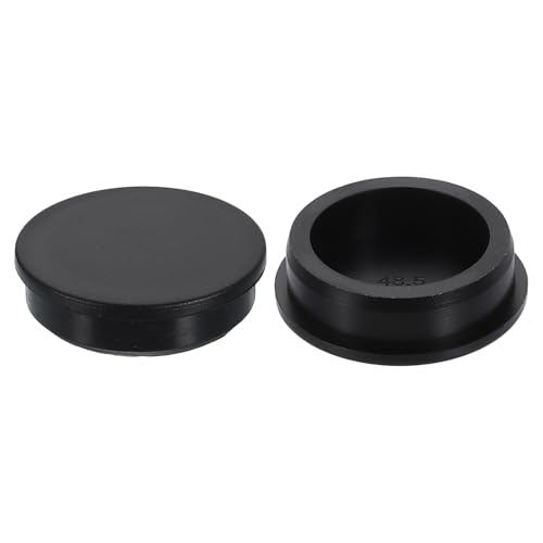 Image of uxcell 2Pcs Silicone Hole Plug, Waterproof Round Rubber Stoppers Bottle Seal Plugs Tube Pipe End Caps for 48mm /1.89 inch Hole for Bathtub Bottle, Black