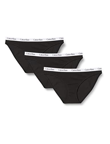 Calvin Klein BIKINI 3PK 000QD3588E, Bikinis para Mujer, Black, M