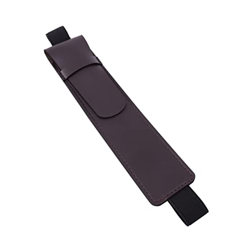 Yardenfun ユニバーサルペンバッグ スタイラスペン収納バッグ Puレザー 伸縮性のある留め具 丈夫なペンケース タブレット用 チョコレート