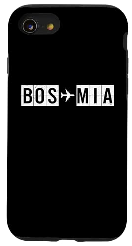 BOS����MIA�ւ̔�s�@���[�g�{�X�g���}�C�A�~��`�R�[�h �X�}�z�P�[�X iPhone SE (2020) / 7 / 8 �p