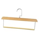 Sharplace Hosenbügel, beflockt, elegant, platzsparend für Jeansboutiquen, Bekleidungsgeschäfte, Helles Holz