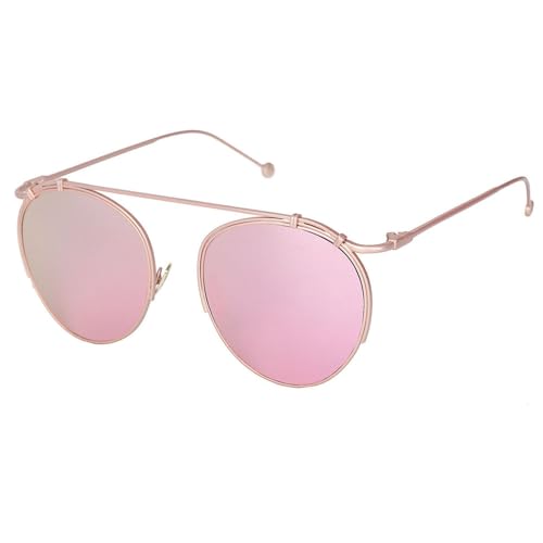 Lunettes de soleil ovales hommes à monture métal dégradé chic