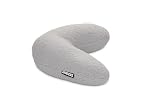 Snoozzz Voedingskussen Small met afneembare hoes - Fiber vulling - 120 cm - Teddy grijs