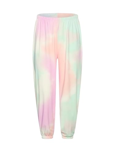 Kids Girls Loose Fit Tie Dye Sweatpants Athletic Jogger Pants Casual Elastic Waist Long Trousers3