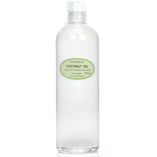 Dr Adorable - 16 oz - Fractionated Coconut Oil - 100% Pure Natural Organic