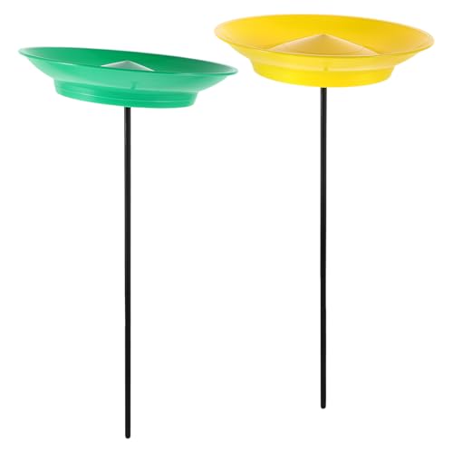 ibasenice Juggling Plate Set with Sticks 2Pcs Spinning Circus Props for Beginners Multi-Colored Skill Game Toy for Party Entertainment